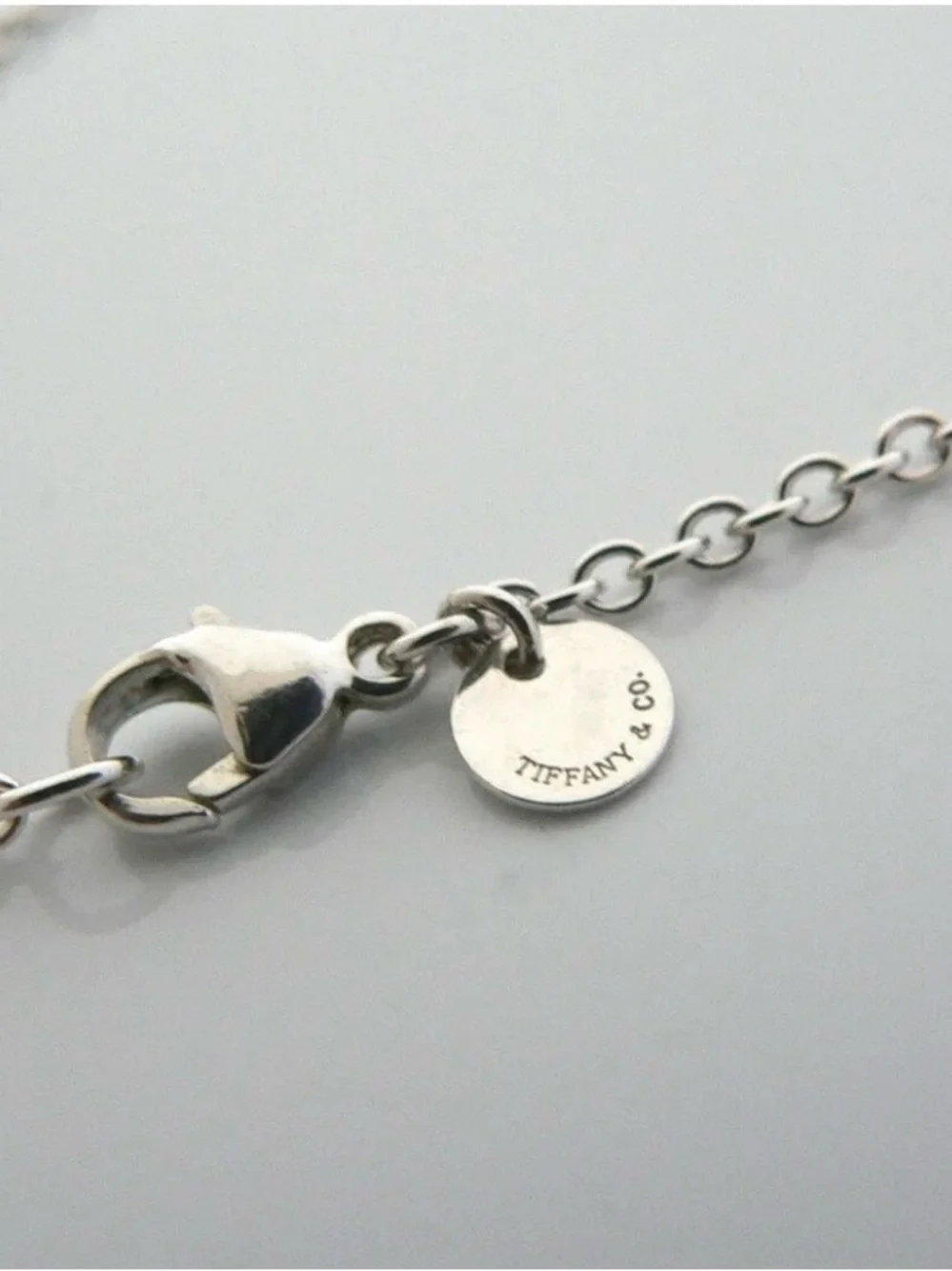 Rare Retired Tiffany & Co. Barrel Bead Station Bracelet Sterling Silver 7.5”